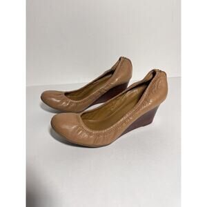 Tory Burch Tan Wedge Heels